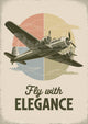 Affiche compagnie aérienne élégance rétro années 1930