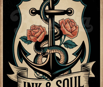 affiche tatouage vintage