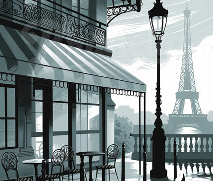 affiche paris vintage noir et blanc