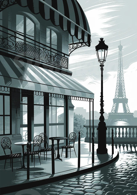 affiche paris vintage noir et blanc