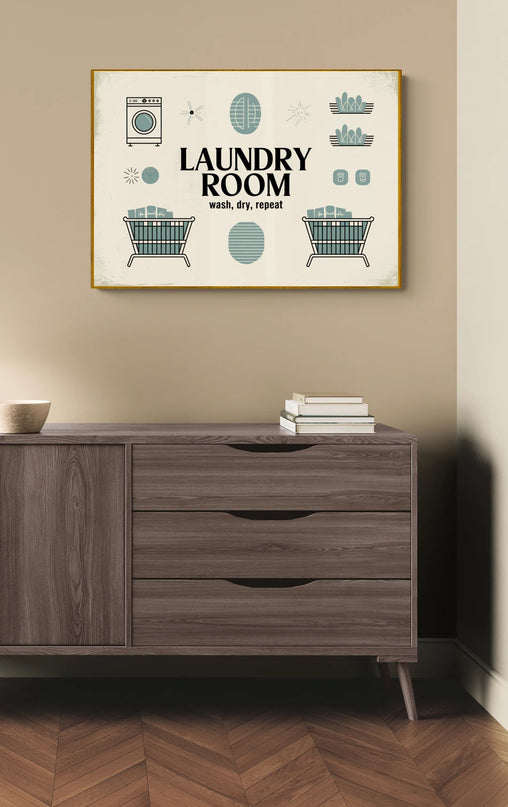 affiche vintage buanderie