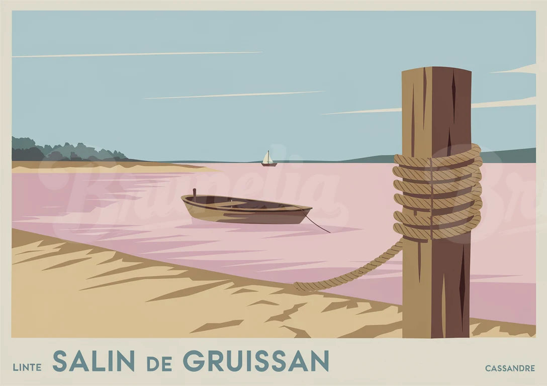affiche vintage gruissan