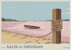 Affiche Salin de Gruissan bateau et poteau amarrage