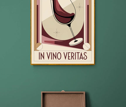 Affiche verre de vin bistrot vintage
