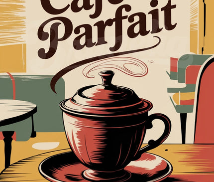 Affiche dessin commercial vintage