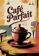 Affiche Parfait décoration bistrot rétro Café