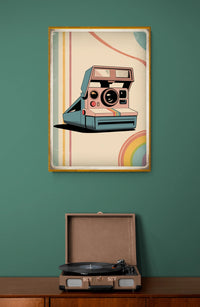 Affiche appareil photo Polaroid rétro années 70