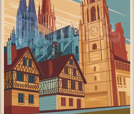 affiche rouen vintage