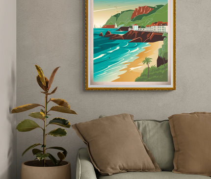 Affiche côte basque vintage
