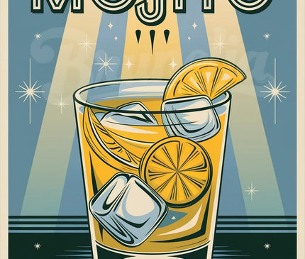 affiche vintage cocktail