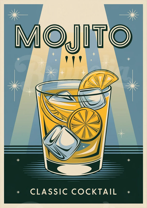 affiche vintage cocktail