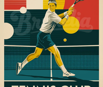 Affiche vintage affiches illustrées tennis