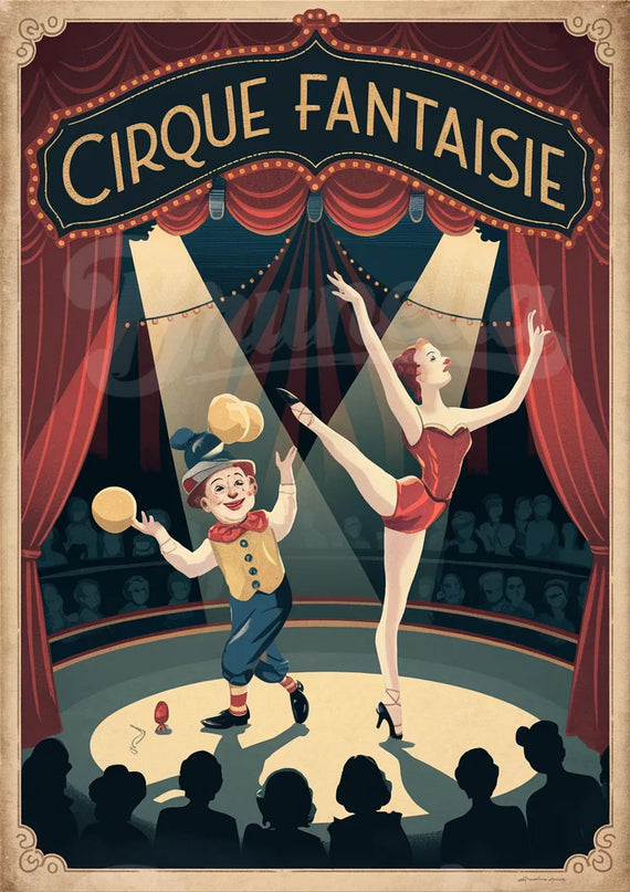 Affiche vintage crique