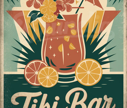 Affiche enseigne bar rétro