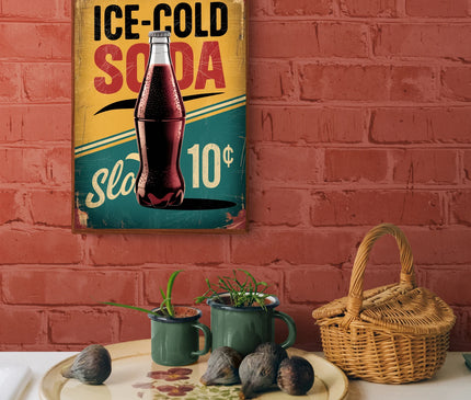 affiche métallique vintage
