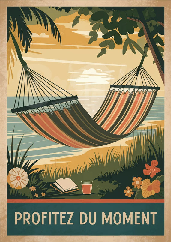 Affiche vintage hamac