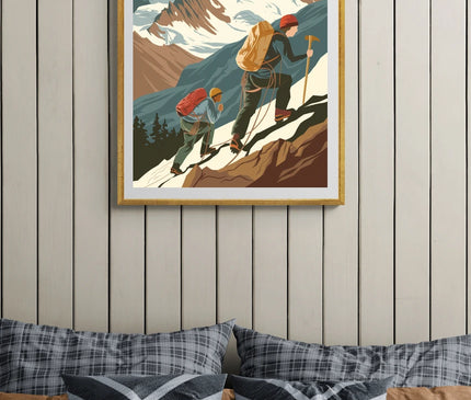 Affiche vintage alpinisme