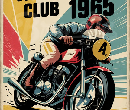 Affiche garage moto vintage