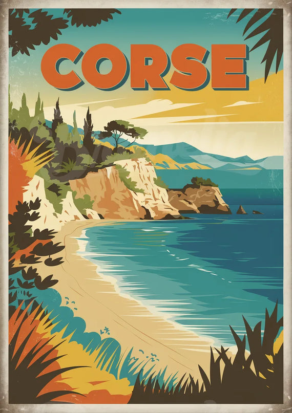 affiche vintage corse