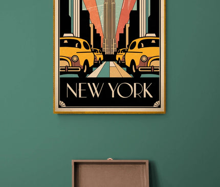 affiche rétro ville