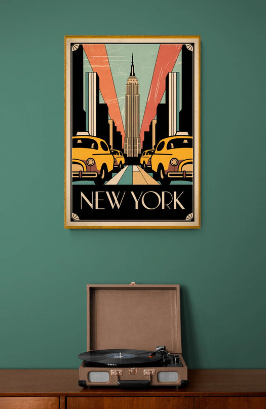 affiche rétro ville