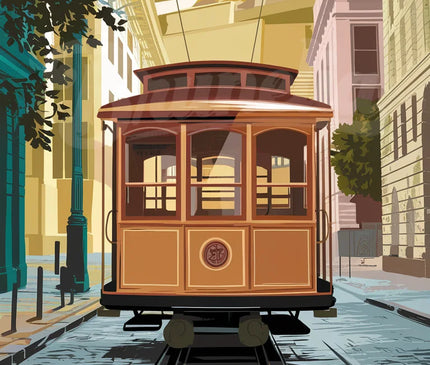 Affiche tramway vintage (Cable Car)