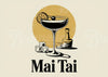 Affiche rétro Mai Tai années 1950 au style Art Déco