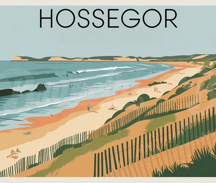 affiche vintage hossegor