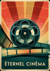Affiche Cinéma rétro bobine film art déco