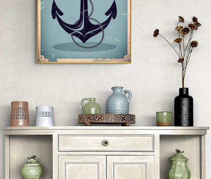 Affiche vintage ancre marine