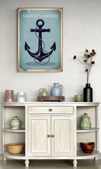 Affiche ancre marine style Art Déco vintage