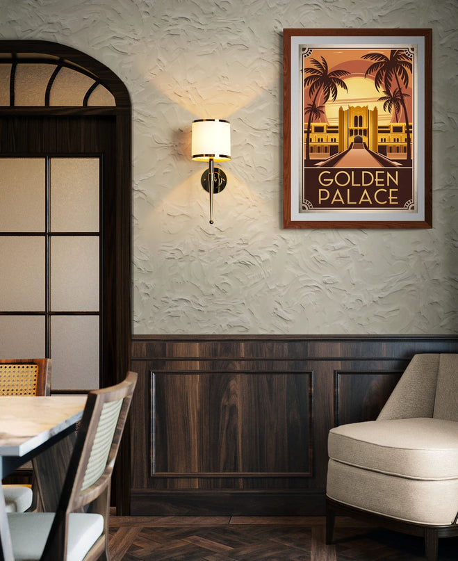 Affiche palais doré vintage