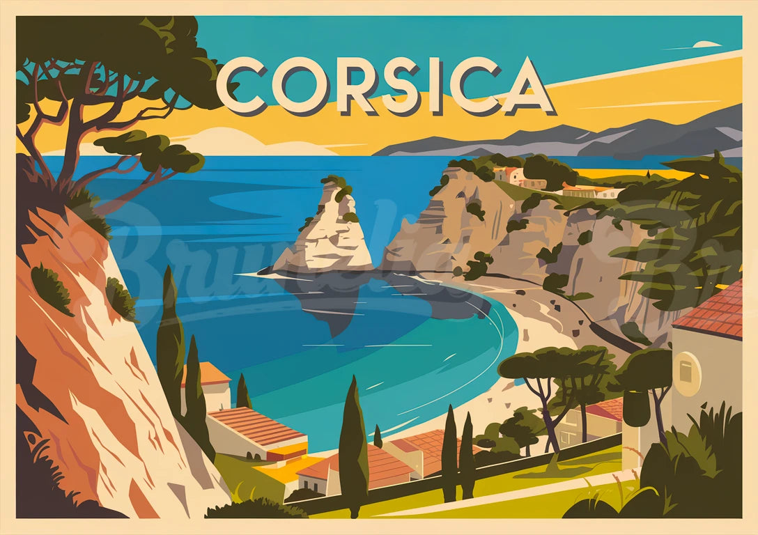 affiche paysage corse