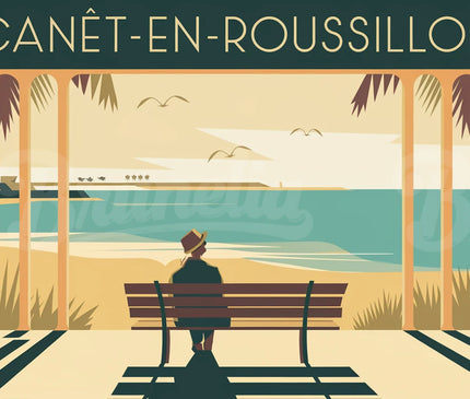 Affiche vintage Canet-en-Roussillon
