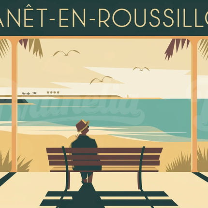 Affiche vintage Canet-en-Roussillon