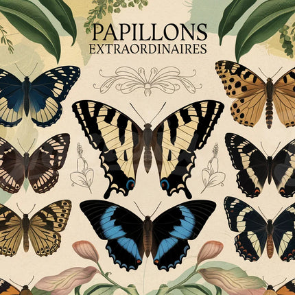 affiche papillon vintage