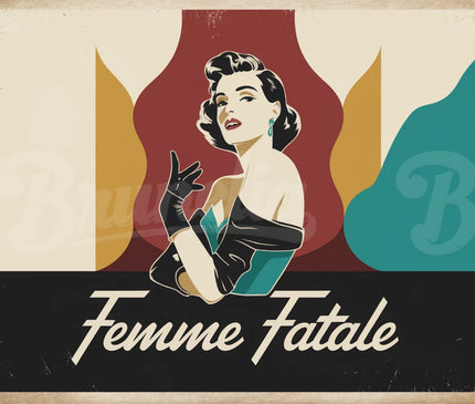 Affiche femme fatale vintage