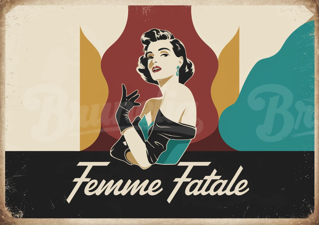 Affiche femme fatale vintage