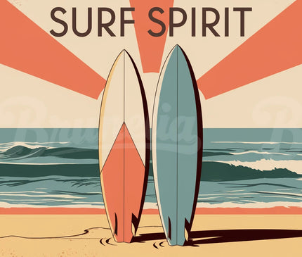 Affiche vintage surf spirit