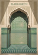 Affiche Marrakech architecture porte traditionnelle marocaine
