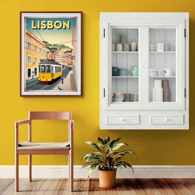 affiche lisbonne vintage