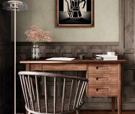 affiche cuisine vintage noir et blanc