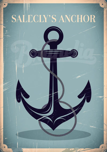 Affiche vintage ancre marine