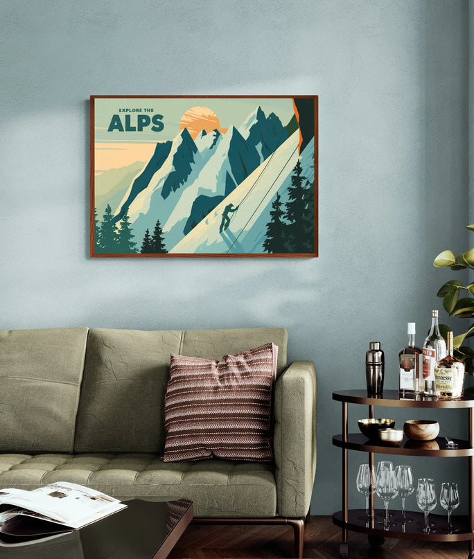 affiche alpinisme rétro