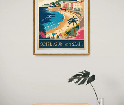 Affiche vintage ciel bleu azur 1