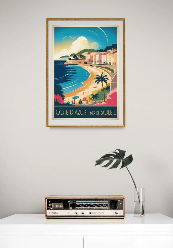 Affiche vintage ciel bleu azur 1