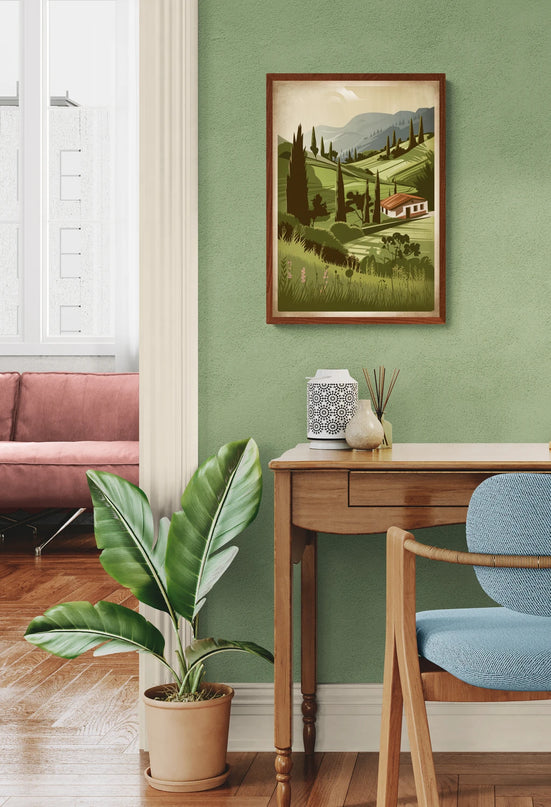 Affiche vintage nature et verdure basque