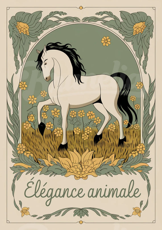 affiche vintage animaux
