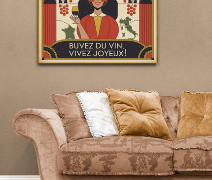 affiche vin vintage