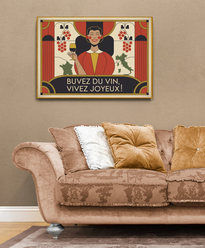 affiche vin vintage